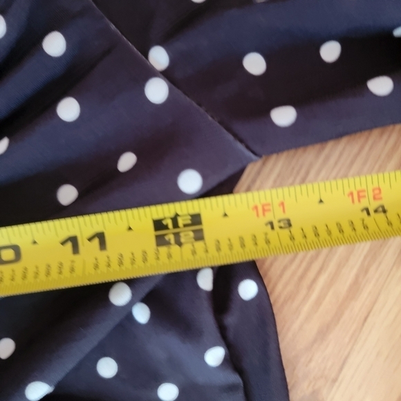 NWT Pretty Little Thing Polka Dot Ruched Front Long Sleeve Bodycon Dress 8 - Picture 12 of 13